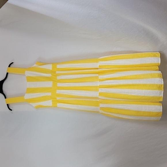 ANN Taylor Stripped Square Neck Midi Dress - Picture 15 of 16